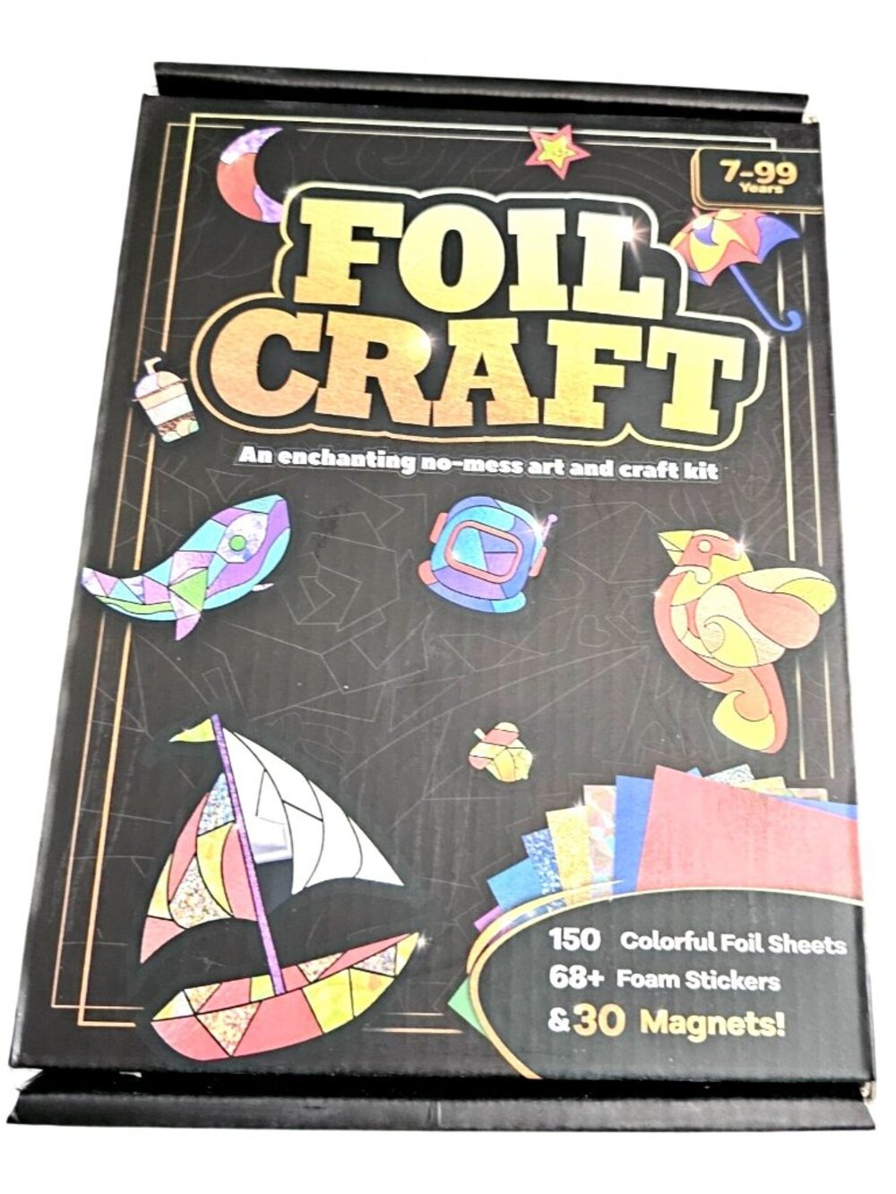 Foil Craft Art & Craft Kit With 150 Foil Sheets 68+ Foam Stickers & 30 Magnets
